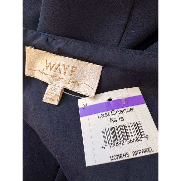 NEW WAYF Anthropologie The Lenore One Shoulder Column Slit Party Dress Size XXL - Picture 4 of 6